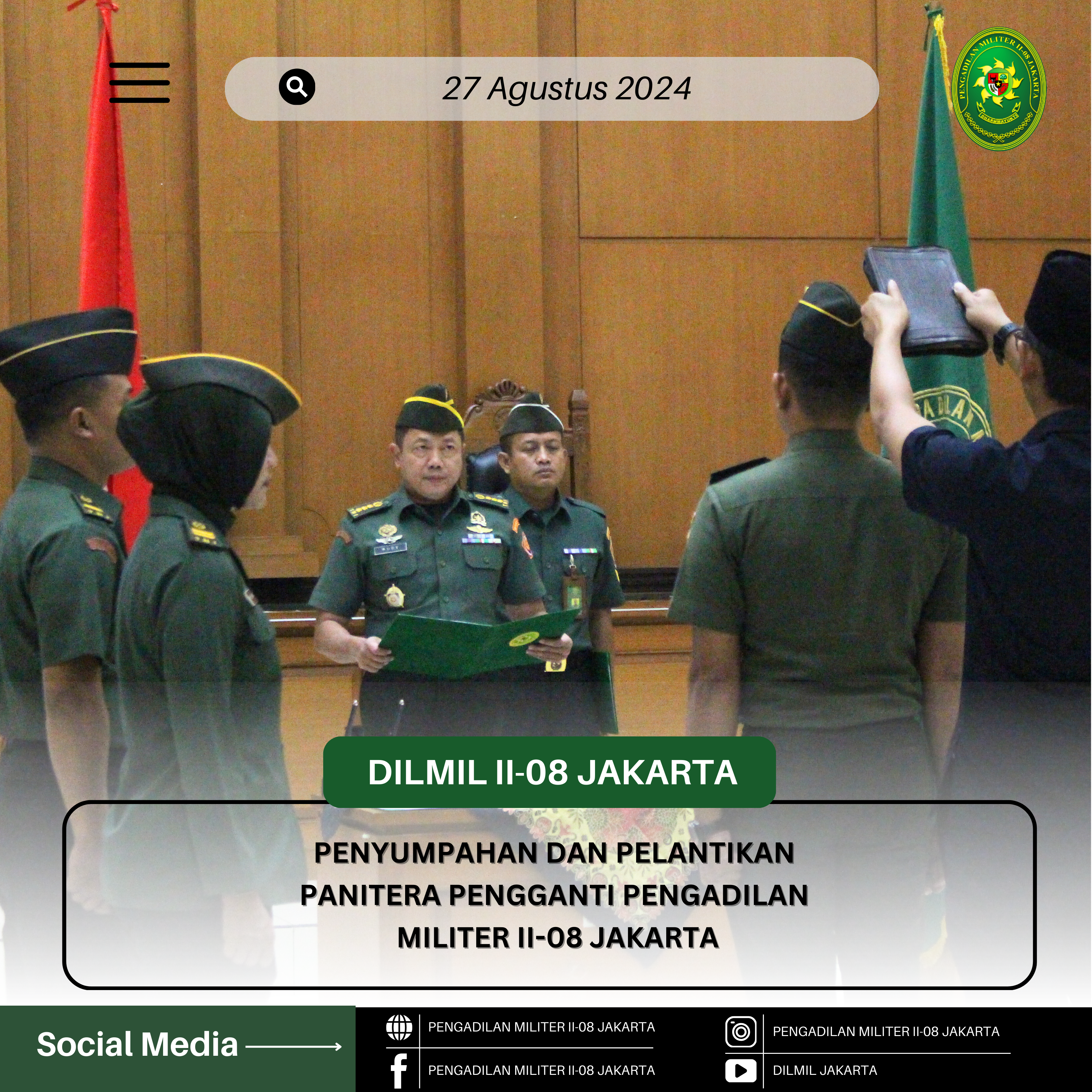 PENYUMPAHAN DAN PELANTIKAN PANITERA PENGGANTI