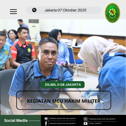 Kegiatan Medical Checkup Hakim Militer