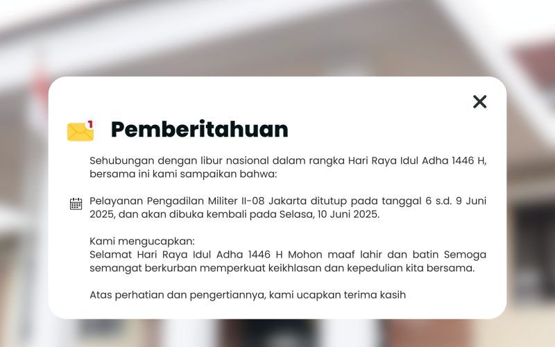 PEMBERITAHUAN JAM PELAYANAN